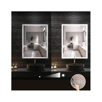 China Factory Price Bright Three-color Cheap Light Source Advanced Frameless Led Bathroom Mirror Defogger Led Mirror for sale