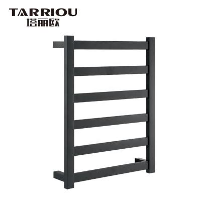 China Electric Heated Heater TARRIOU Stainless Steel Towel Rack Black For Bathroom for sale