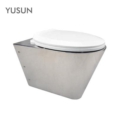 China Concealed Luxury Wall Mounted Cistern P-trap Stainless Steel Lavatory for sale