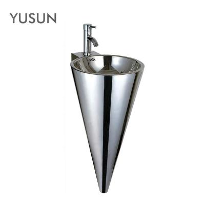 China YUSUN Modern Modern Stainless Steel Pedestal Sink for sale