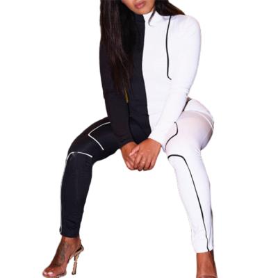 China Anti-Static Black And White Jump Suit Women Jump Suits For Ladies for sale