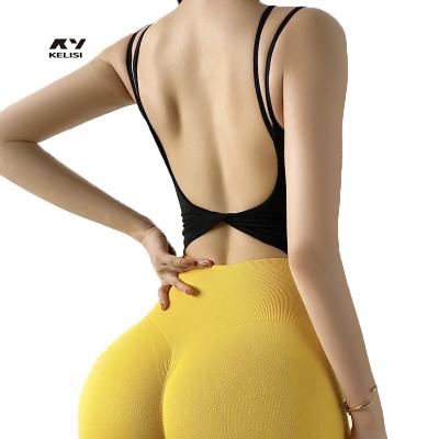 China Hot Selling Sexy Women's Fitness Antibacterial Tops Sports Bra Fitness Top Women for sale