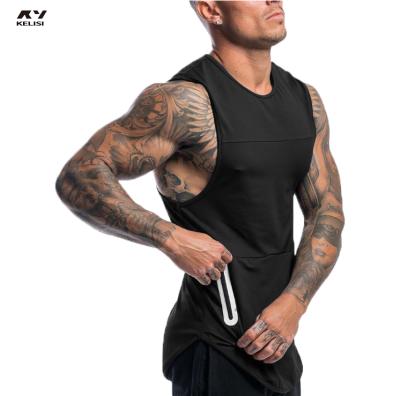 China Antibacterial Plus Size Active Wear Sports Training Fitness Vest For Men for sale