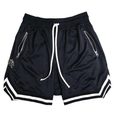 China Sustainable Hip Hop Mens Gym Shorts Sweat Running Shorts Leisure Zipper Pocket With Logo for sale