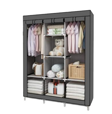 China Metal Cloth Wardrobe Cabinets (Other) Almari Armario Room Wardrobe Child's Furniture Bedroom Adjustable Storage for sale