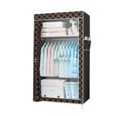 China Almari Armario Wardrobe Child's Bedroom Furniture Adjustable Wardrobe (Other) Metal Storage KD Non-woven Closet Wardrobe for sale