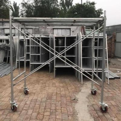 China Industrial Hot Dip Galvanized Steel Frame Q235 Mobile Layher Tower Ringlock Scaffolding System for sale