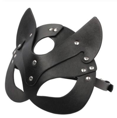 China PU SM Sexy Exotic Female Leather Fox blinder Cosplay Halloween Party Blindfold for sale