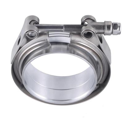 China Hot Sale Performance Heavy Duty Stainless V-Band Clamp Exhaust Flange With Male And Female Pipe Flanges for sale