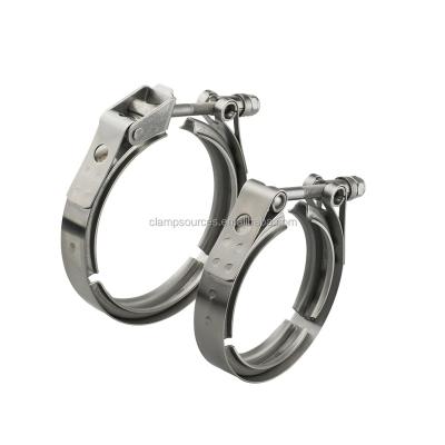 China Heavy Duty Heavy Duty Clamps 1.75 Inch Quick Release V-Band Clamp SS304 V-Band Exhaust Clamp for sale