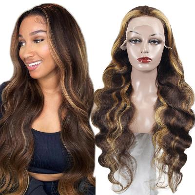 China No tangle & No 613 shedding blonde 13*4 no preplucked hair wigs for white women raw indian hair lace front wig for sale