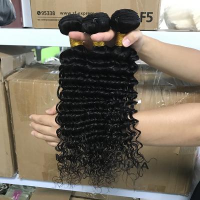 China No tangle & No Shedding 100% Unprocessed Cuticle Aligned Raw Indian Hair, Deep Wave Raw Virgin Hair Wholesale, Ghana Virgin Hair for sale