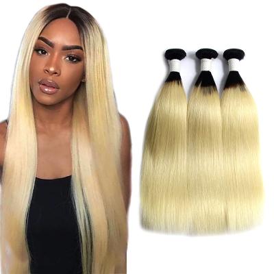 China No tangle & No Shedding Raw 613 Color Hair Ombre Straight , Color 1B 613 Ombre Straight Hair for sale