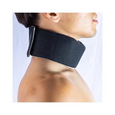 China Easy To Wear Tender Products Rectangle Black Flannel Breathable Collar Comfortable Rigid Neck Brace for sale