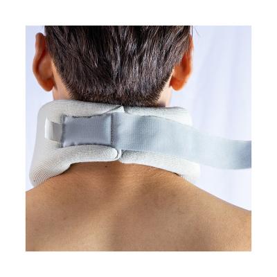 China Easy To Wear Comfortable Neck Brace Guaranteed Quality White Bar Polyester Memory Foam Neck Support Collar for sale