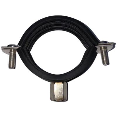 China Pipe Clamps Galvanized Rubber Tube Supplier Quick Release EPDM Pipe Clamps High Quality Steel Pipe Hanger for sale