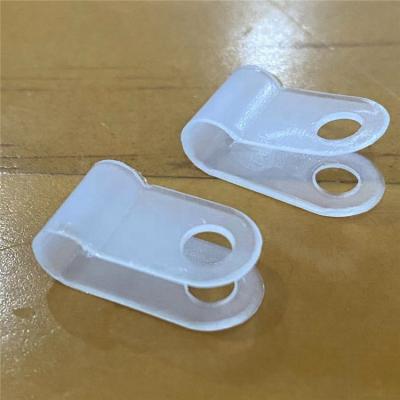 China Nylon Plastic Pipe Clamps R Type Collar Threads Tie Clip Tubing Clips for sale