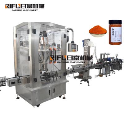 China High Capacity Automatic Powder Capping Labeling Machine Food Filling And Powder Filler / Auger for sale