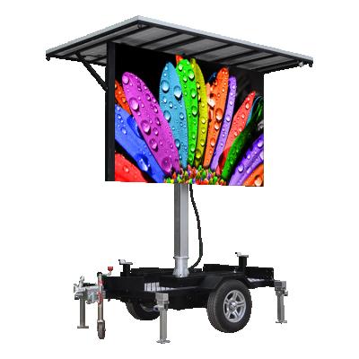 China Outdoor Mobile Trailer HD High Refresh Solid LED Rotating Outdoor High Quality Led Screen for sale