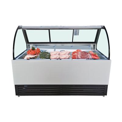 China Refrigerated Display Refrigerator Meat Cooler Single-temperature Sandwich Freezer Refrigerator Bottom Counter for sale