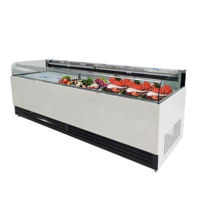 China Commercial Single-temperature Seafood Refrigerator Meat Food Cooled Display Fridge Counter Fruit Sandwich Showcase for sale