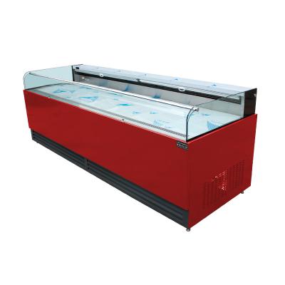 China Single-temperature Deli Cooled Commercial Food Fridge Meat Display Fridge Fruit Refrigerator Showcase Cooler for sale