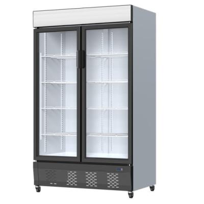 China Single-Temperature Upright Glass Door Display Freezer for sale