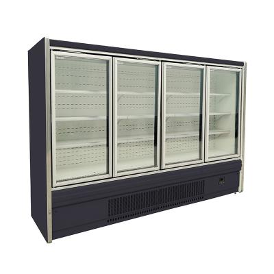 China Single-temperature Upright Drinks Display Glass Door Fridge Commercial Fruit Fridge Display Beverage Cooler for sale