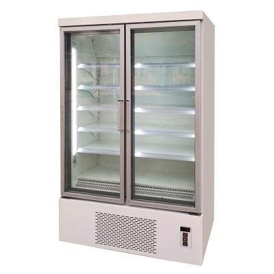 China Single-temperature Straight Glass Door Freezer Refrigerator Equipment Frozen Food Display Showcase Commercial Freezer for sale