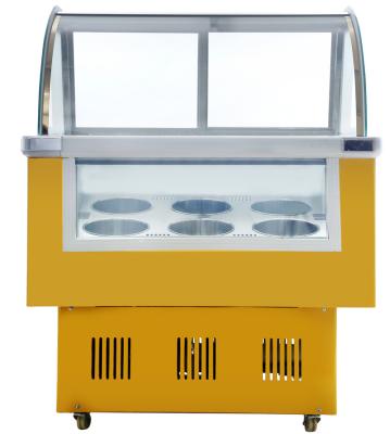 China Supermarket Single-temperature Ice Cream Showcase Freezer Glass Door Display Mini Supermarket Freezer Commercial Freezer for sale