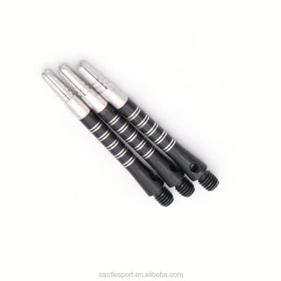 China Black Aluminum Dart Shaft With Silver Spinning for sale