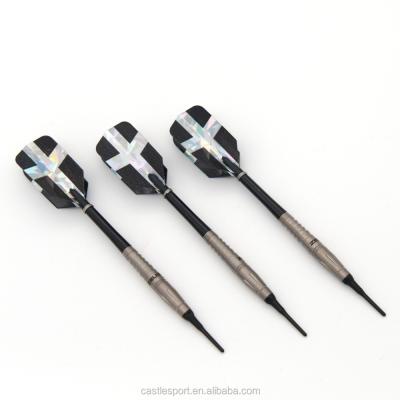 China Black Soft Metal Dart Darts - Professional Darts With Aluminum Shafts & Flight + Spring Ring for sale