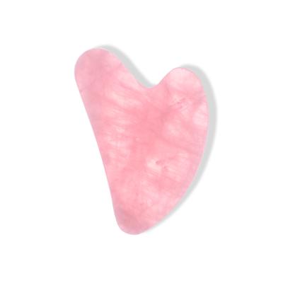 China Hot sale factory price face jade massage tools guasha cheap scraping borad rose quartz stone for body firming care made in china for sale