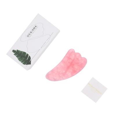 China Best Selling Low Price Custom Body Facial Massager Heart Shape Natural Jade Rose Quartz Gua Sha Scraping Massage Tools for sale