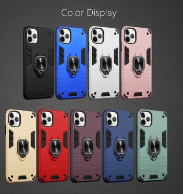 China 360 Shockproof Phone Case Shockproof 2 in 1 arrmor case for iphone 11 pro back cover with ring holder. for sale