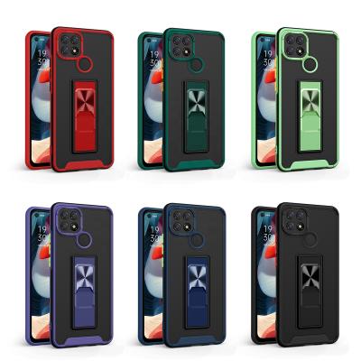 China Anti-drop multi function 2 in 1 tpu pc cell phone case with magnetic holder for oppo A15 case. for sale