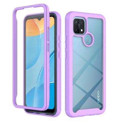 China Shockproof Anti-drop Fashion Mobile Phone Protective Case For OPPO A 15 Cover TPU+PC Phone Case Transparent. for sale