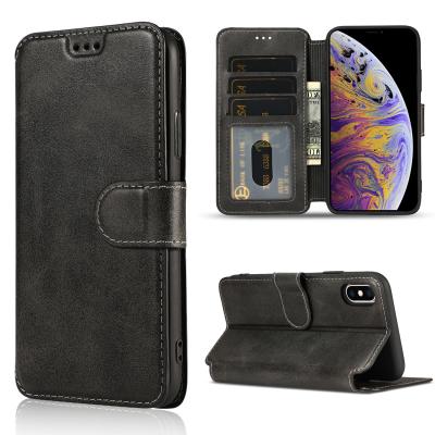 China Color Contrast Wallet Shockproof Hit Leather Case for iphone 11 pro max for xsmax Lite Two Tone Flip Magnetic Flip Phone Cover iphone for sale