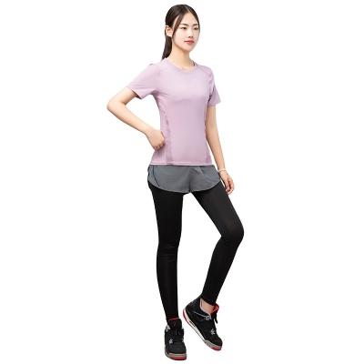 China Sustainable Sports Set For Women Summer Breathable Mesh Gym Quick Drying Modest Fitness Running Two Piece Outdoor Yoga Suit Sets for sale