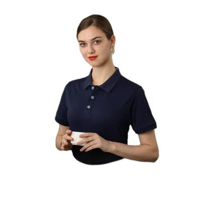 China Hospital ice silk short sleeved polo shirt customized logo corporate culture shirt T-shirt men's and women's work wear polo shirts for sale