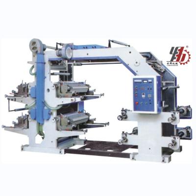 China Hotels Plastic Bag Film 4 Color HDPE LDPE Plastic Sheet Flexo Printing Machine for sale