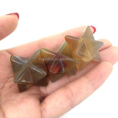 China China Natural Crystal Agate Moon Merkaba Ling Six Pendulum - Mang Star Pendant for sale