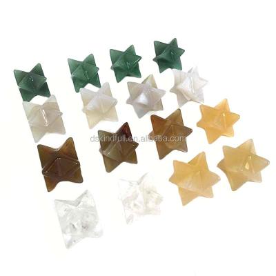 China China Natural Star of David Decorations Crystal Clear Quartz Crystal Merkaba Star for sale