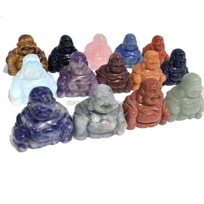 China China Wholesale Polished Gemstones Carved Crystal Stone Buddhas Statues For Wicca for sale