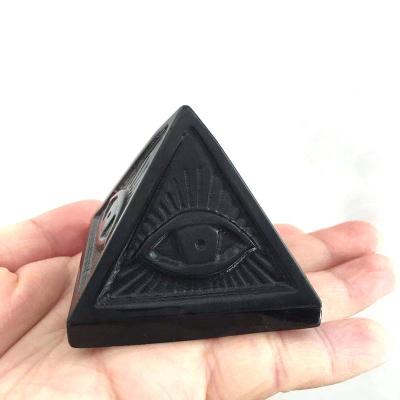 China China Wholesale Natural Crystal Egyptian Style Obsidian Peacock Peacock Eye Crystal Pyramid From China for sale