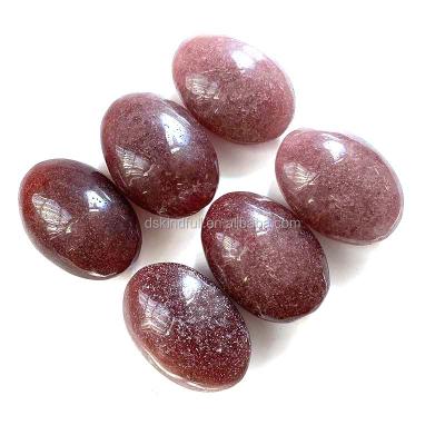 China China Wholesale Natural Crystal Stone Quartz Palm Strawberry Palm Crystal Stone For Crystal Therapy Stone for sale