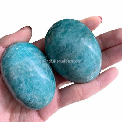 China China Healing Crystal Polished Amazonite Palm Stone Gemstone Crystal Tumbled Stones For Home Decoration for sale