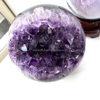 China China Wholesale Customized Angel Aura Electroplating Amethyst Crystal Cluster Titanium for sale