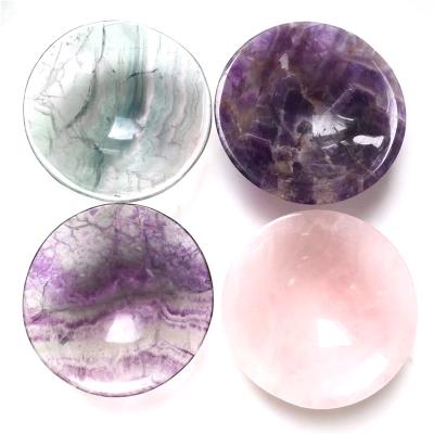 China China Wholesale Natural Hand Carved Small Quartz Crystal Bowl For Decoration for sale