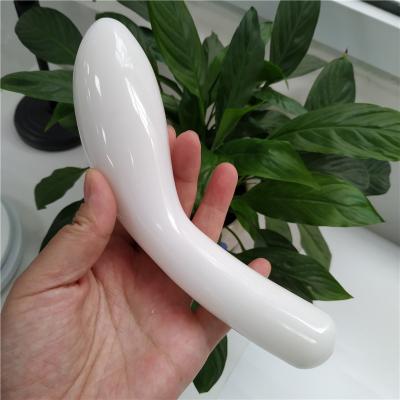 China China wholesale natural rock jade quartz crystal egg shape massage white magic wands for woman for sale